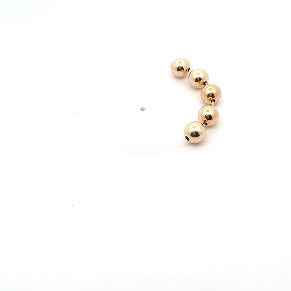 18K Gold Ball Polished Bead Spacer Small 7mm DIY Bracelet Necklace Sold by Pack - Picture 3 of 4